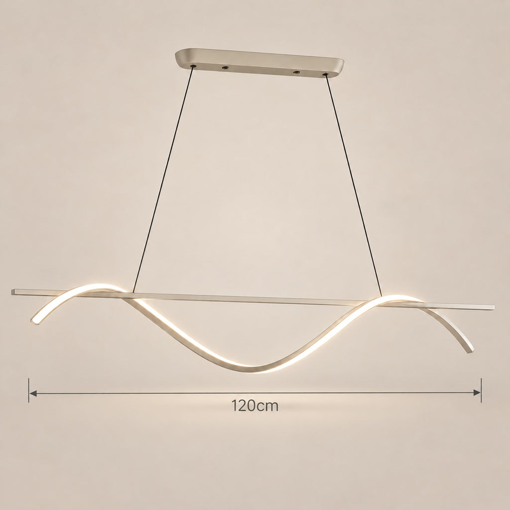 Lustre Moderne Ondulé Blanc - dimensions