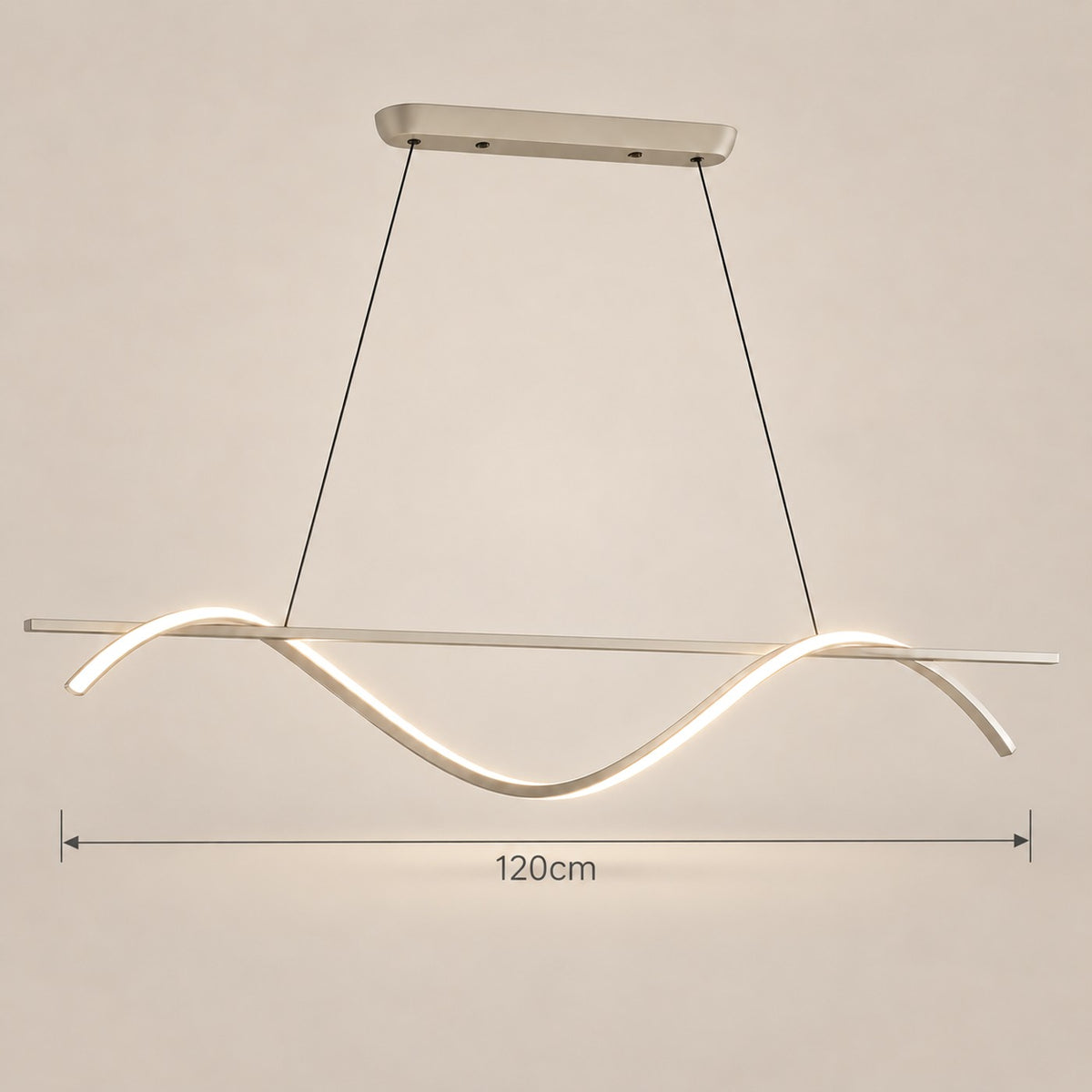 Lustre Moderne Ondulé Blanc - dimensions