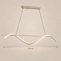 Lustre Moderne Ondulé Blanc - dimensions