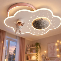 Lustre Enfant Nuage Rose - zoom