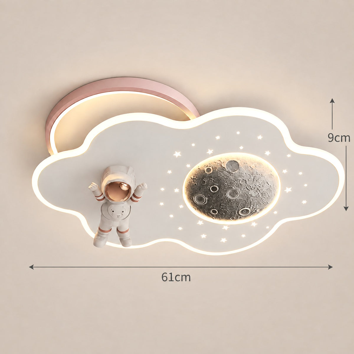 Lustre Enfant Nuage Rose - dimensions