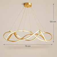 Lustre Moderne Ruban Dorée - dimensions