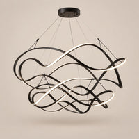Grand Lustre Moderne Ruban Noir - packshot