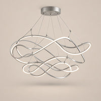 Grand Lustre Moderne Ruban Argent - packshot