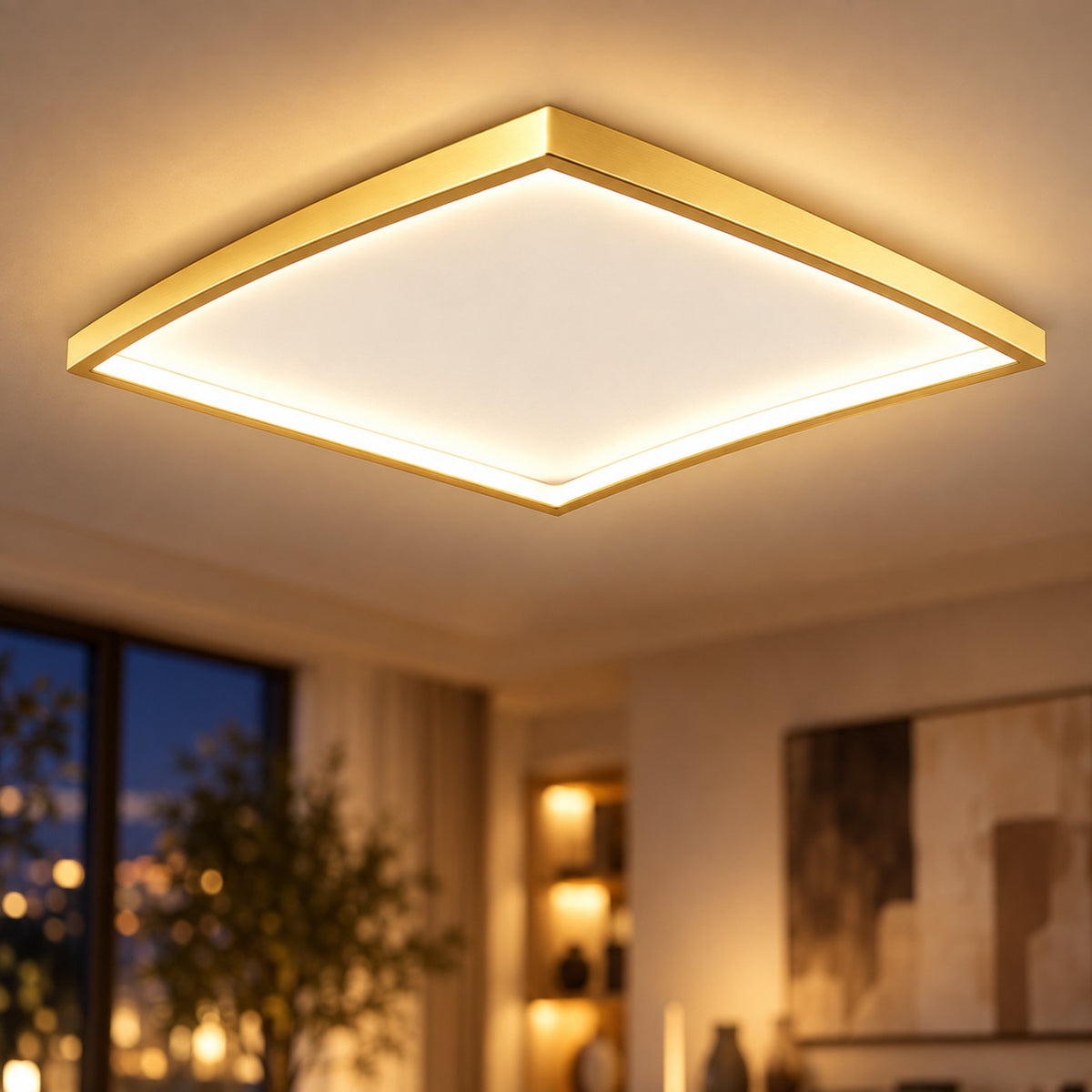 Lustre Salon Carré Dorée - zoom