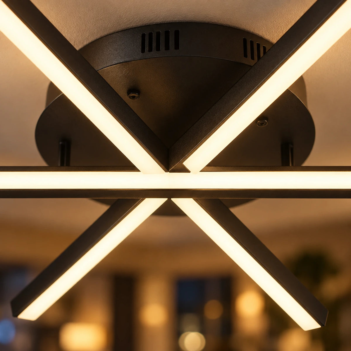 Lustre Salon Etoile Noir - zoom