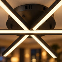 Lustre Salon Etoile Noir - zoom