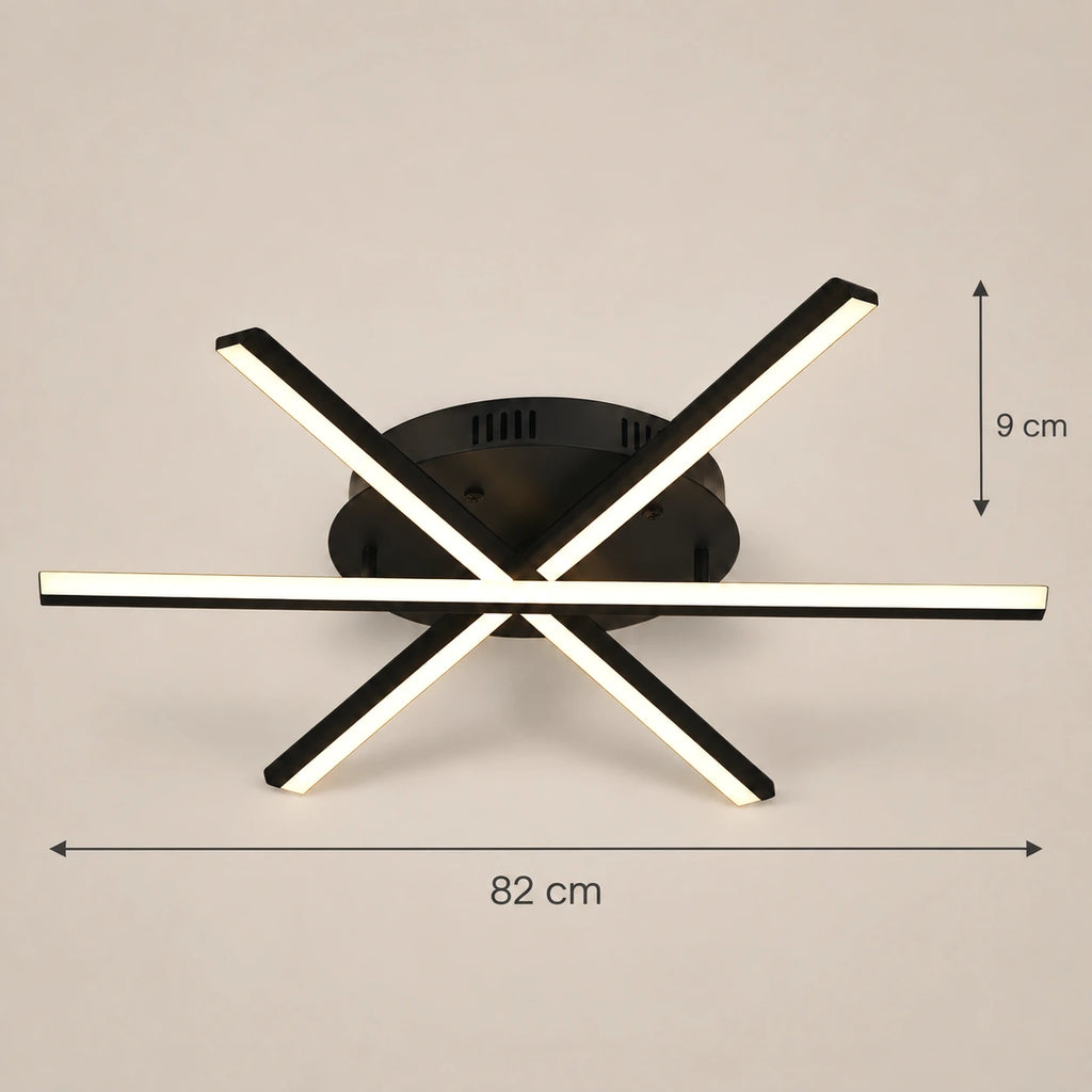 Lustre Salon Etoile Noir - dimensions