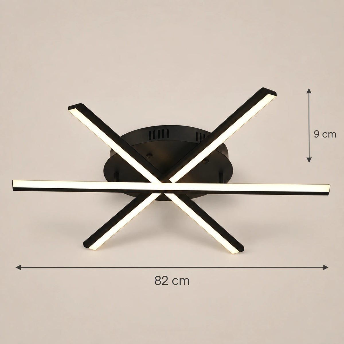 Lustre Salon Etoile Noir - dimensions