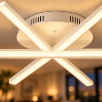 Lustre Salon Etoile Blanc - zoom