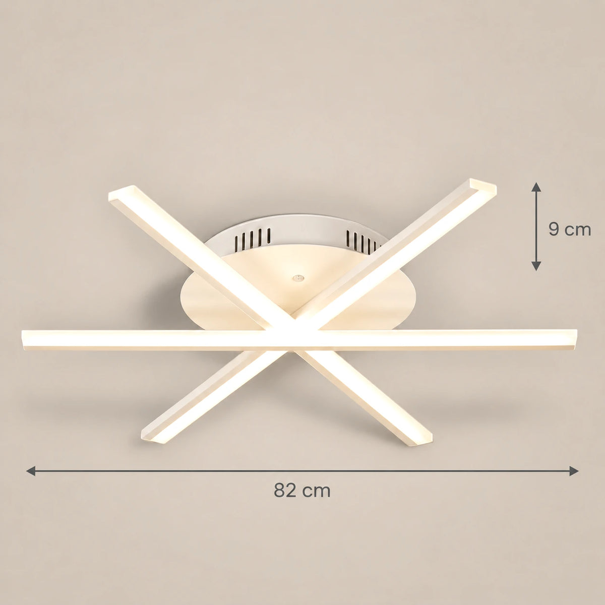 Lustre Salon Etoile Blanc - dimensions