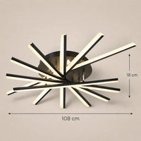Grand Lustre Salon Etoile Noir - dimensions