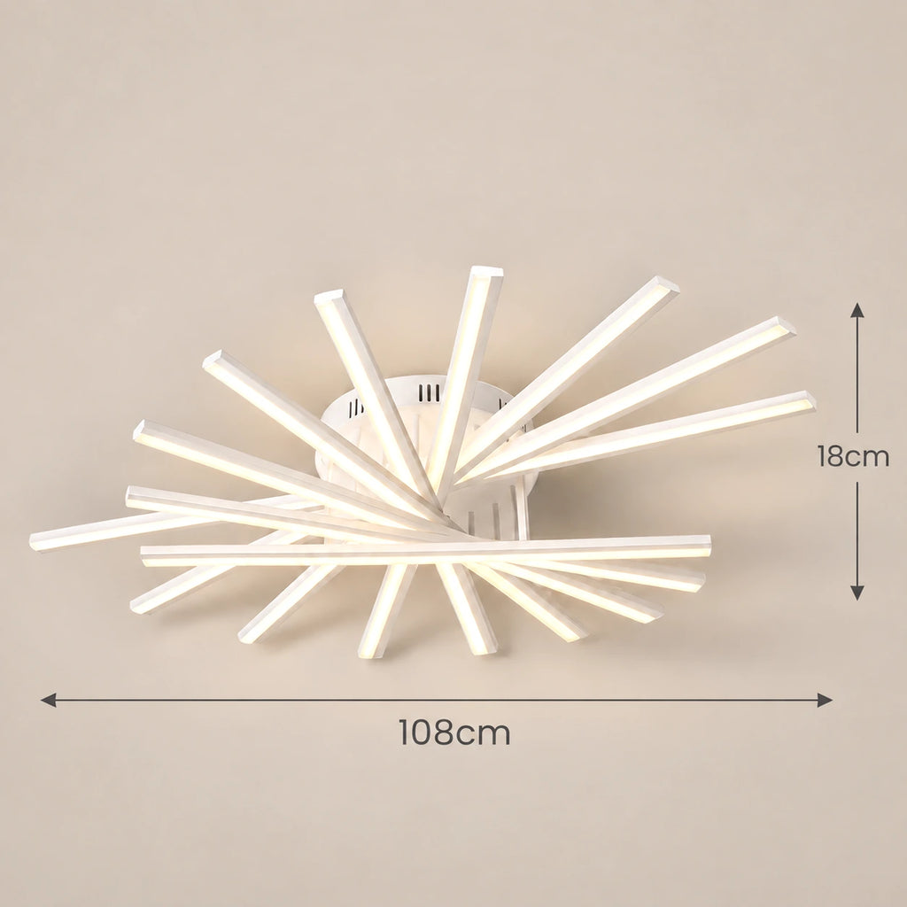 Grand Lustre Salon Etoile Blanc - dimensions