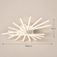 Grand Lustre Salon Etoile Blanc - dimensions