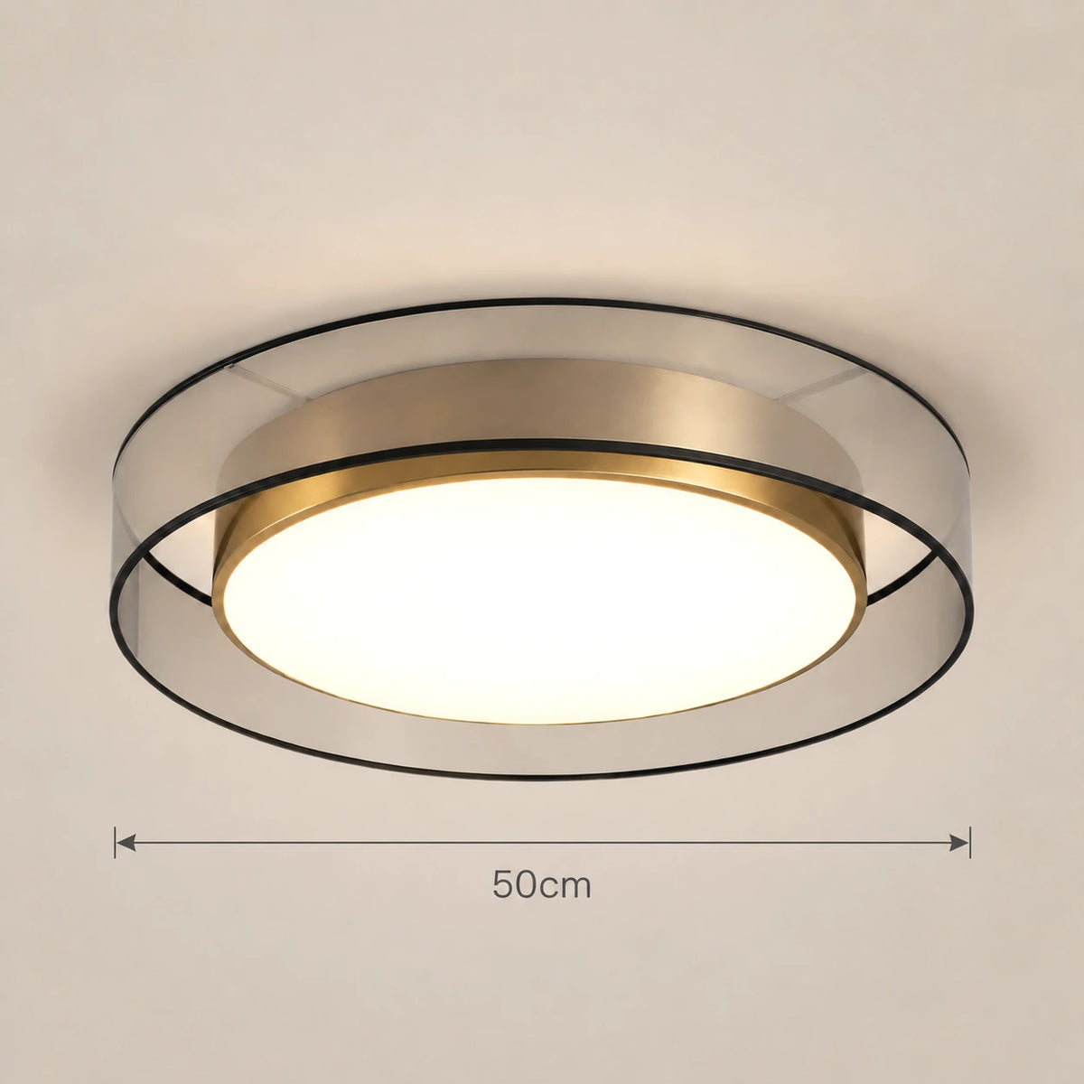 Lustre Chambre Rond Doré - dimensions