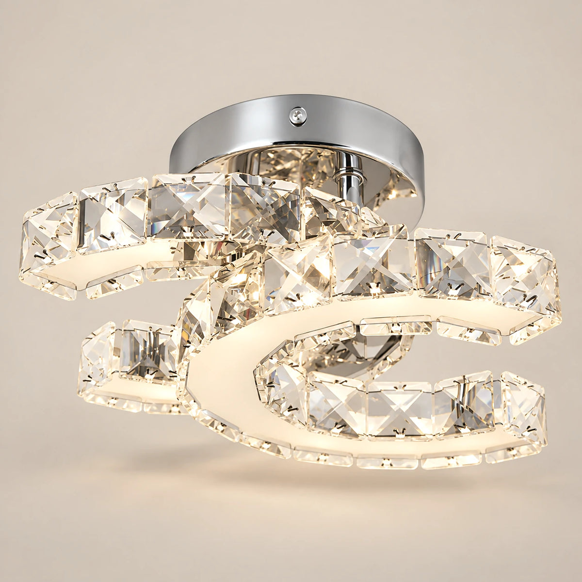 Lustre Chambre Boucle Cristal - packshot