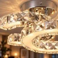 Lustre Chambre Boucle Cristal - zoom