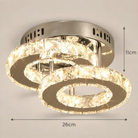 Lustre Chambre Double Cristal - dimensions