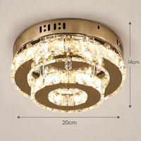 Lustre Chambre Triple Cristal - dimensions