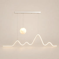 Lustre Chambre Lune Ondulée Blanc - packshot