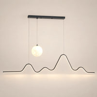 Lustre Chambre Lune Ondulée Noir - packshot