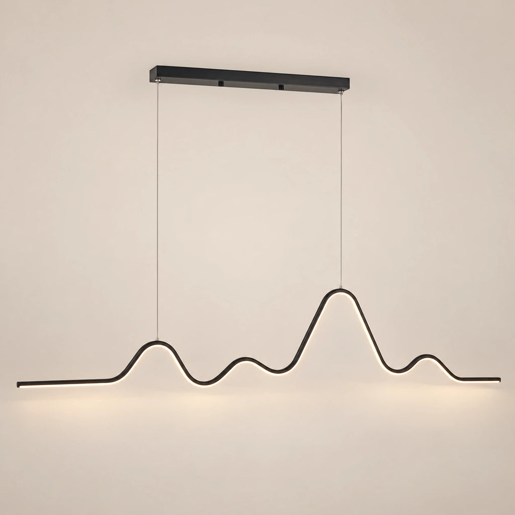 Lustre Chambre Ondulée Noir - packshot