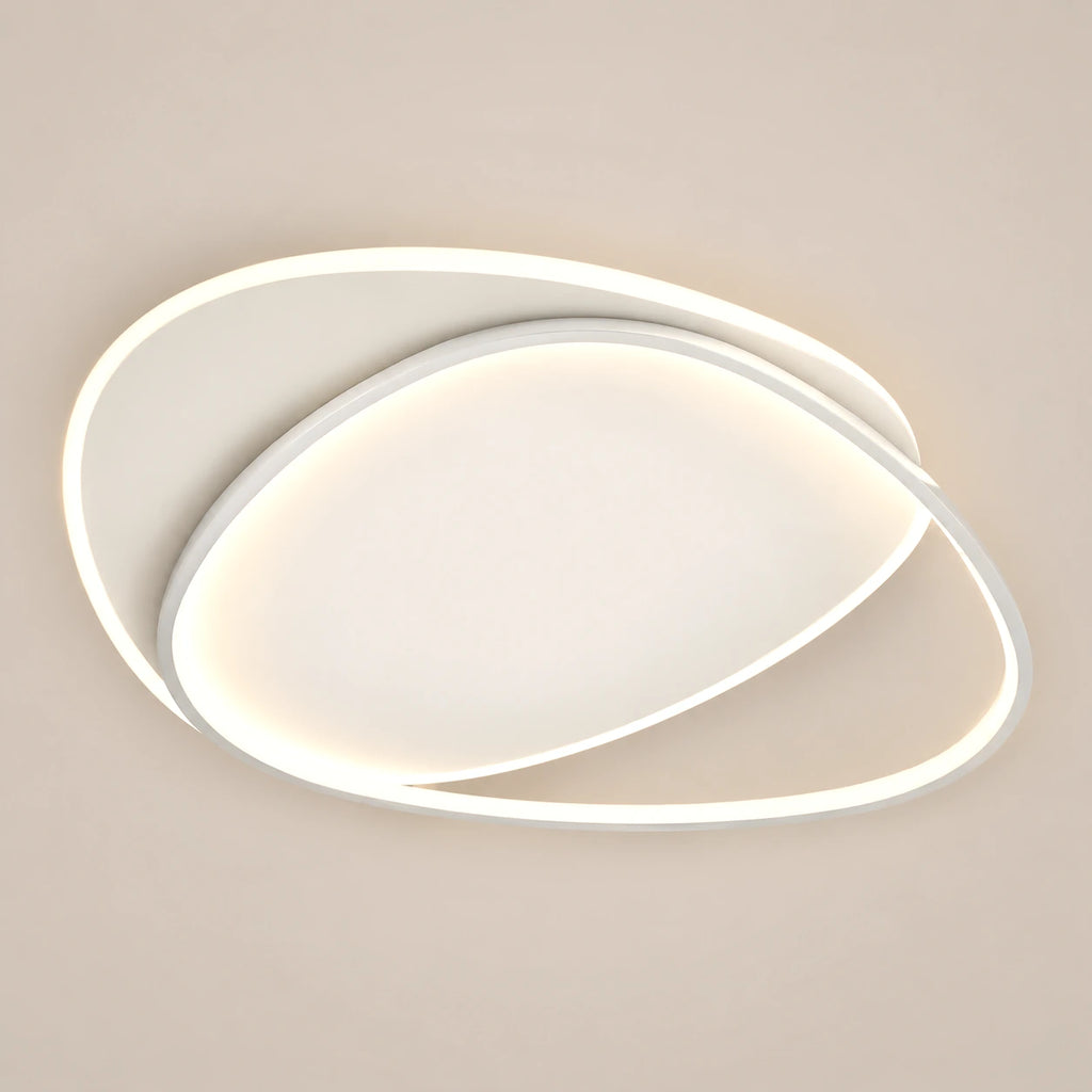 Lustre Chambre Moderne Boucle Blanc - packshot