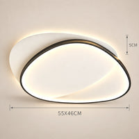Lustre Chambre Moderne Boucle Noir - dimensions