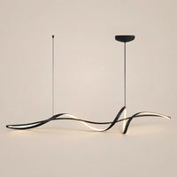 Lustre Salon Moderne Onde Noir - packshot