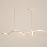 Lustre Salon Moderne Onde Blanc - packshot