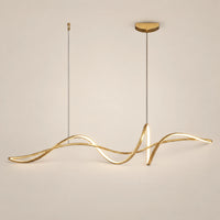 Lustre Salon Moderne Onde Dorée - packshot