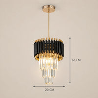 Lustre Salon Cylindre Cristal - dimensions