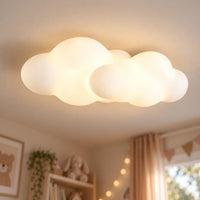 Lustre Enfant Double Nuage Blanc - zoom