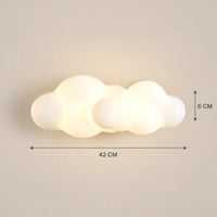 Lustre Enfant Double Nuage Blanc - dimensions