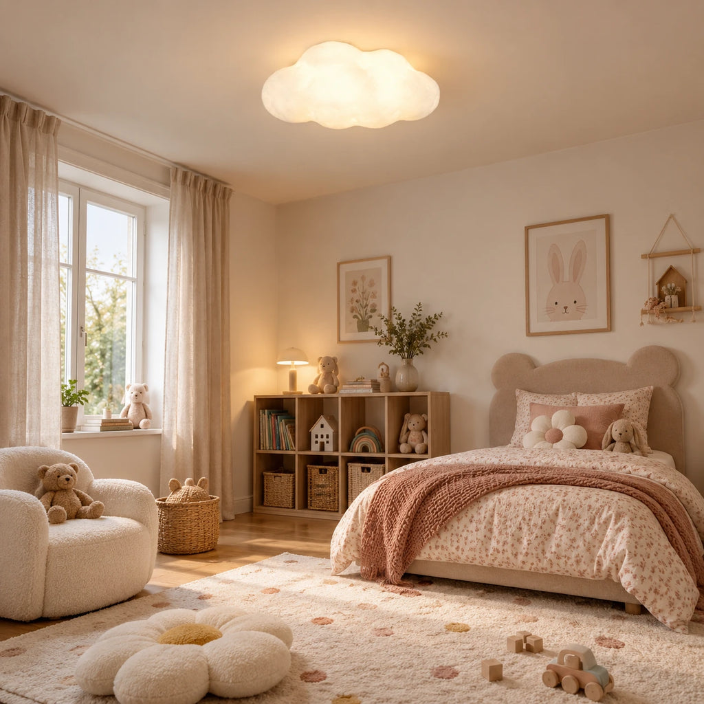 Lustre Enfant Grand Nuage Blanc - ambiance