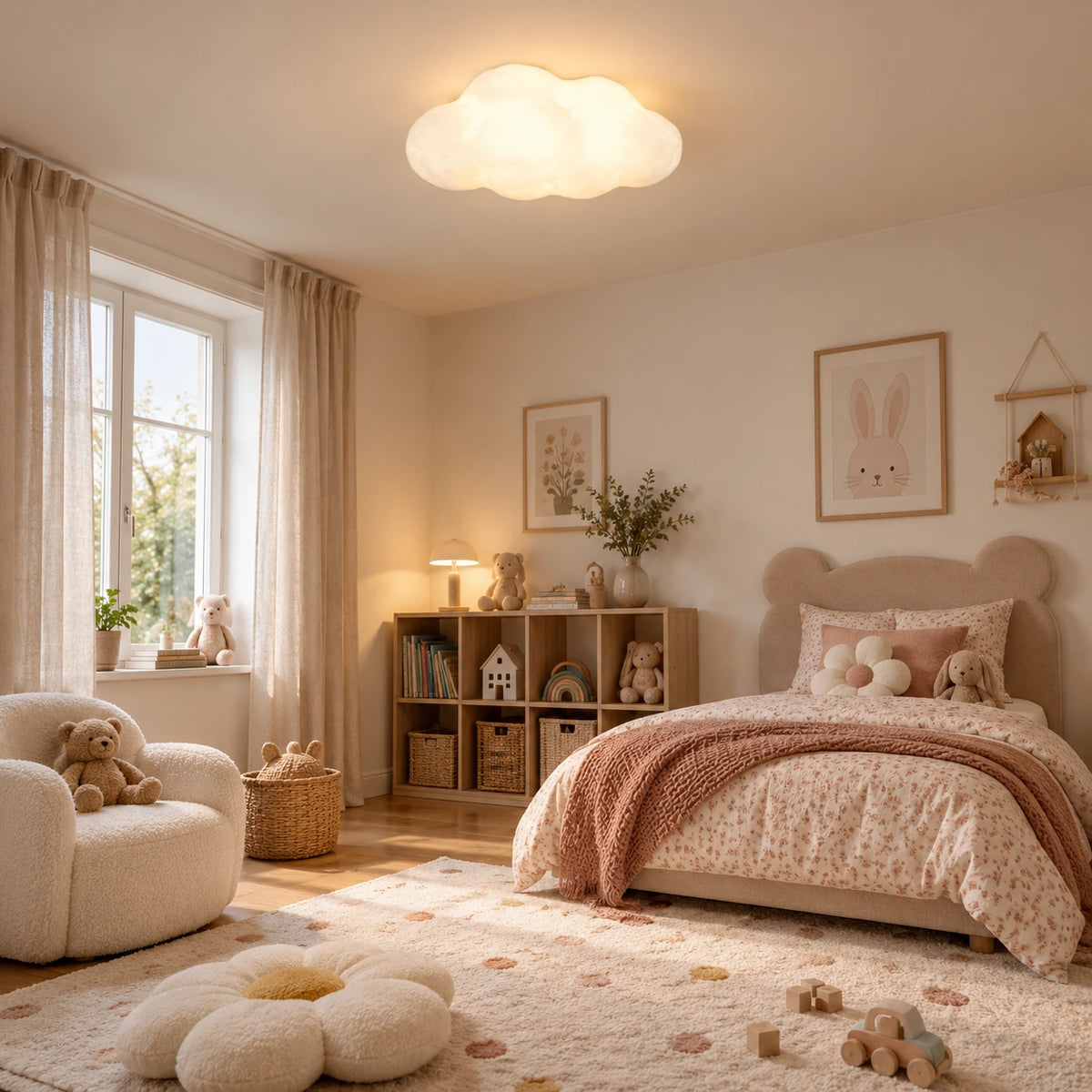 Lustre Enfant Grand Nuage Blanc - ambiance