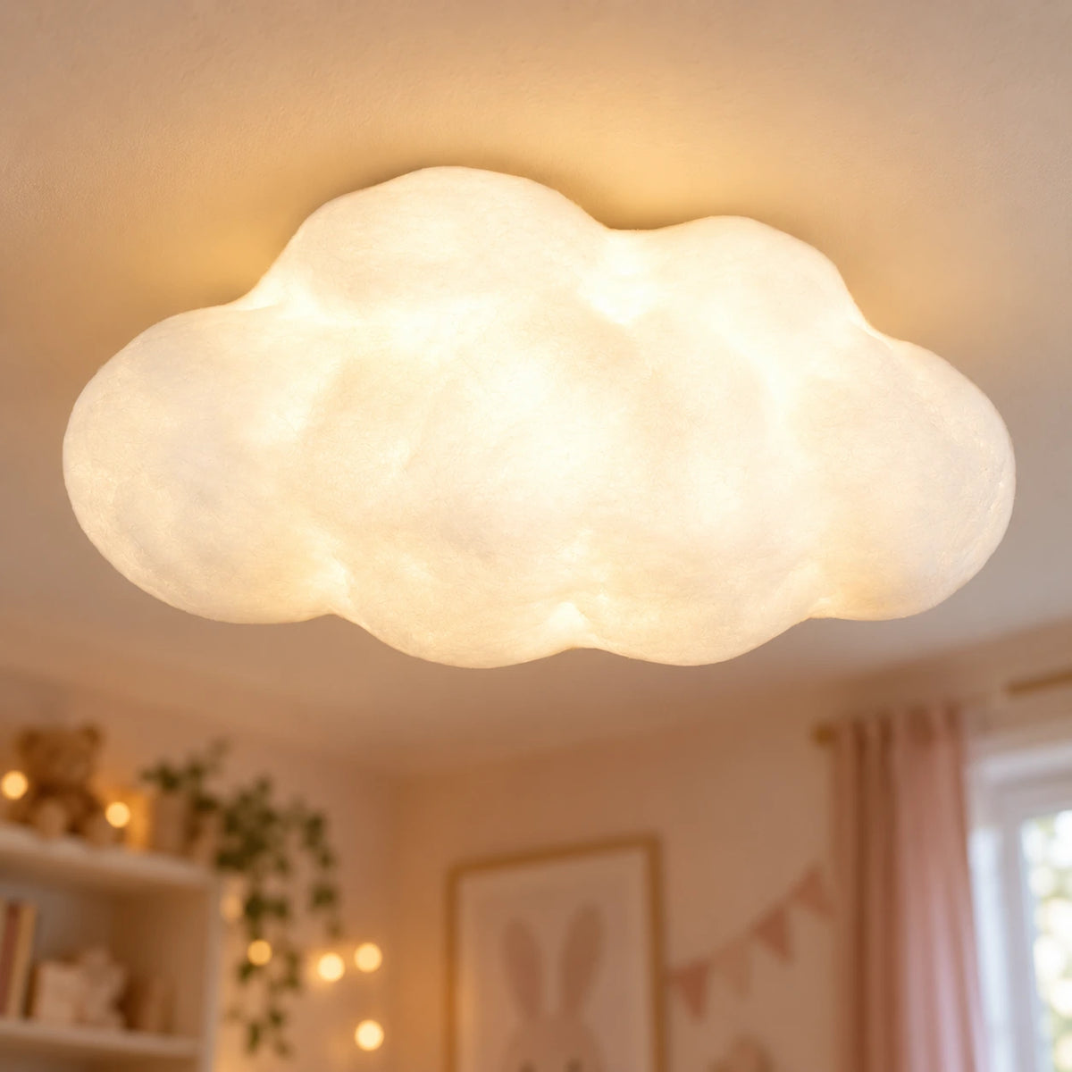 Lustre Enfant Grand Nuage Blanc - zoom