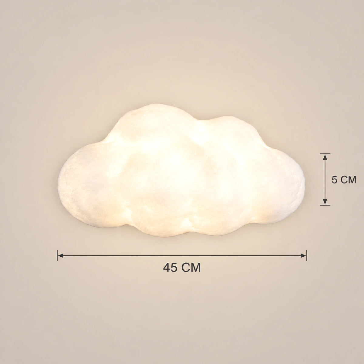Lustre Enfant Grand Nuage Blanc - dimensions