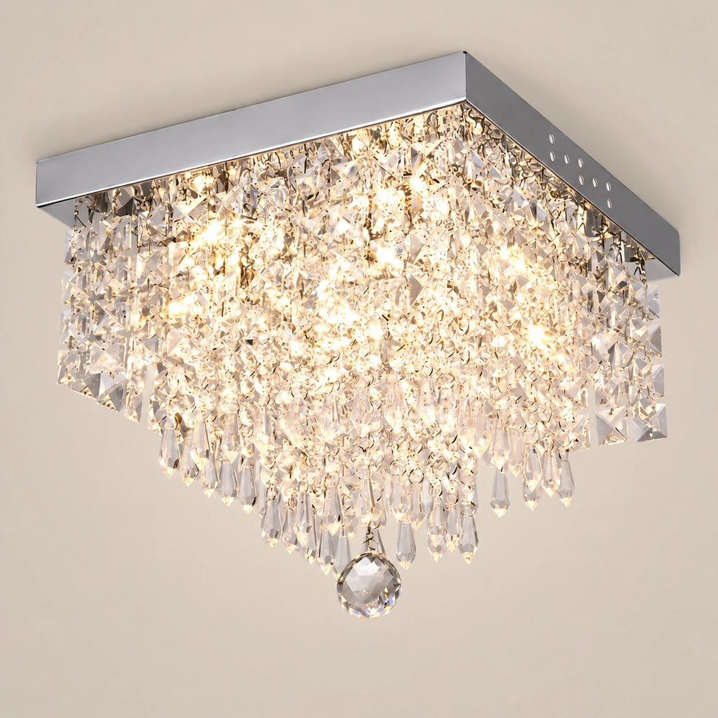 Lustre Moderne Cascade Cristal - packshot