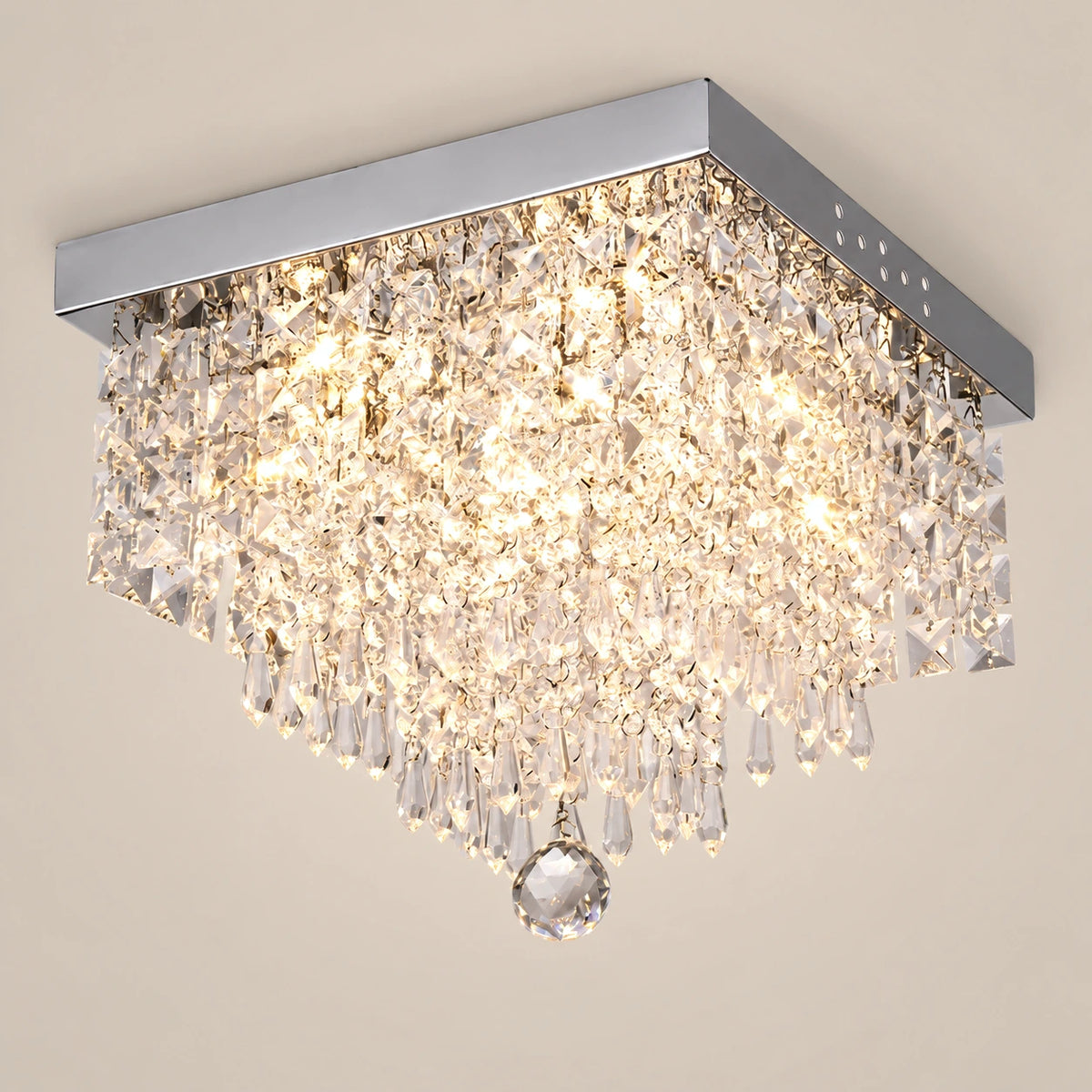 Lustre Moderne Cascade Cristal - packshot