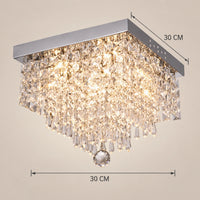 Lustre Moderne Cascade Cristal - dimensions
