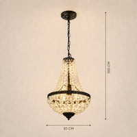 Lustre Salon Chandelier Crystal - dimensions 30x100 cm