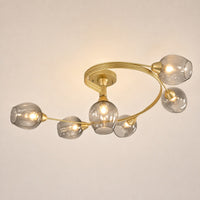 Lustre Chambre Courbe Doree - packshot