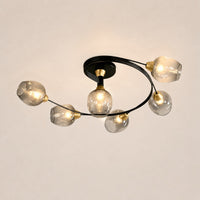 Lustre Chambre Courbe Noir - packshot