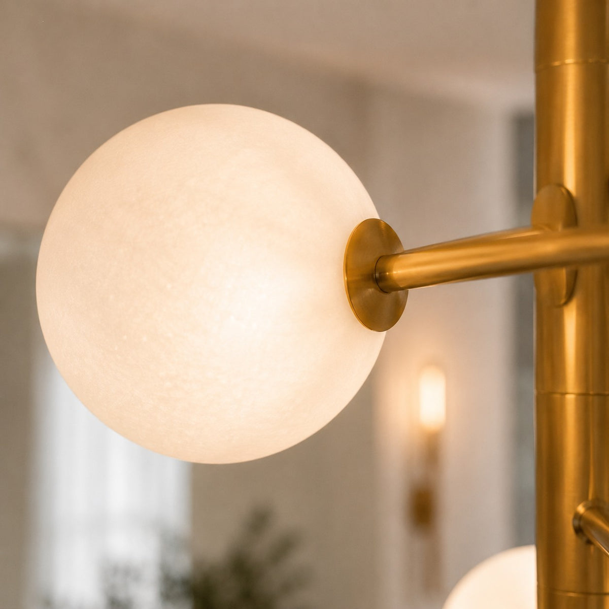 Lustre Salle de bain Boule Blanc - detail