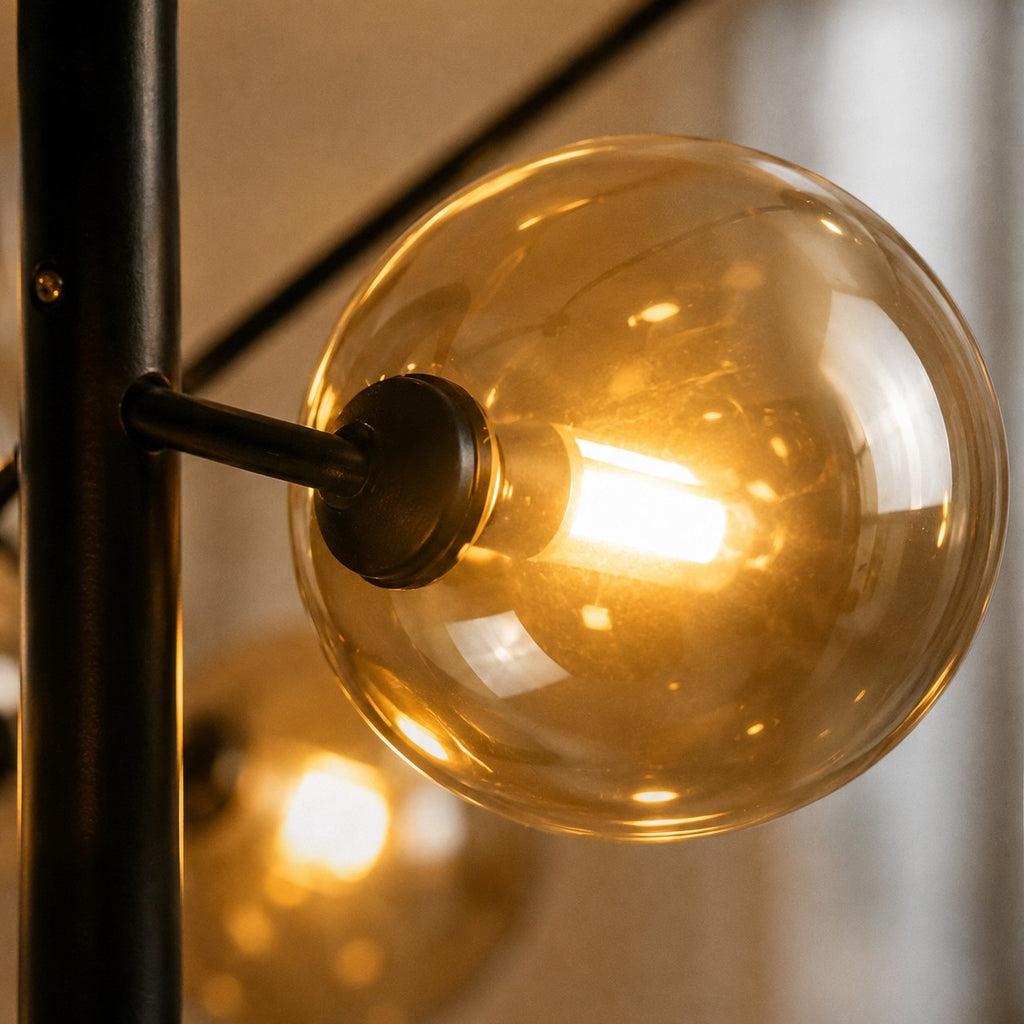 Lustre Salle de bain Boule Noir - detail