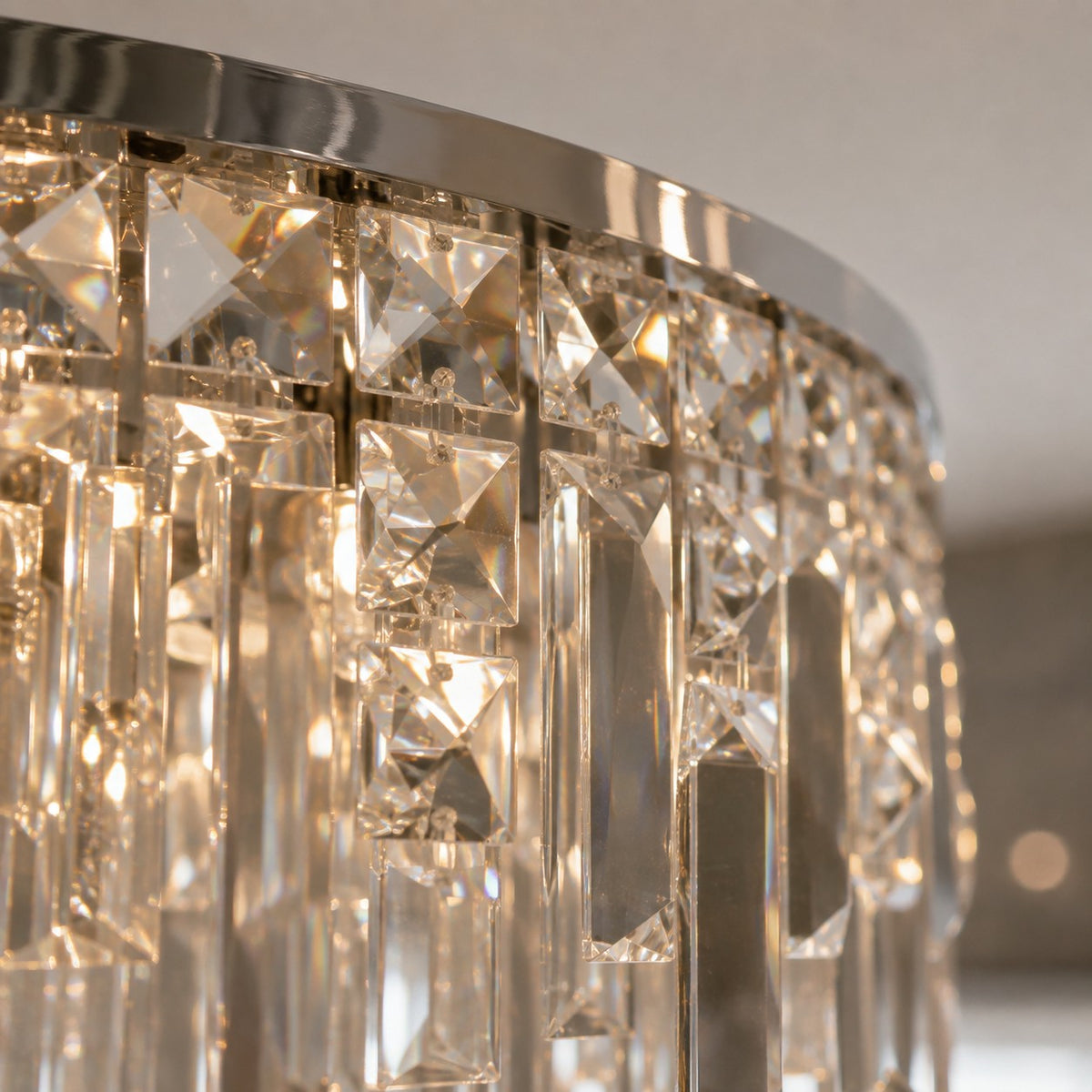Lustre Salle de bain Rond Crystal - detail