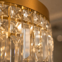 Lustre Salle de bain Rond Crystal Doree - detail