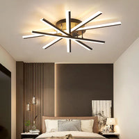Grand Lustre Salon Etoile Noir Noir