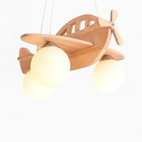 Lustre Avion Enfant Bois Beige